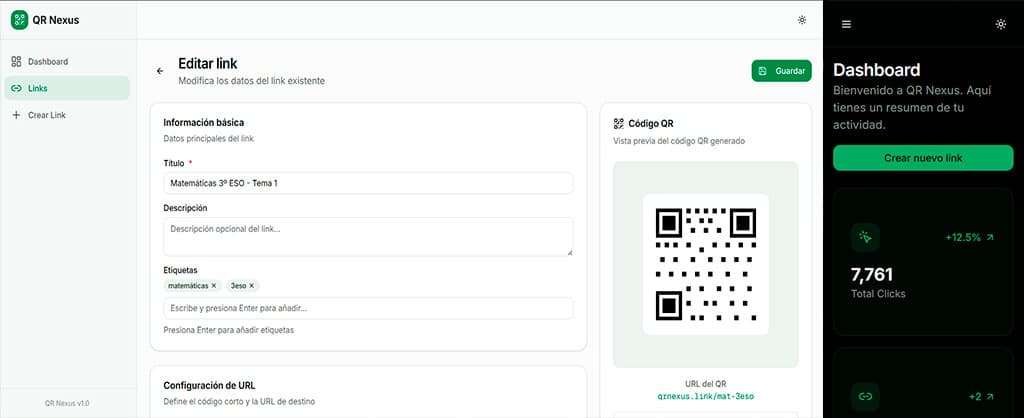 Gestor de URLs Dinámicas con QR y Analíticas